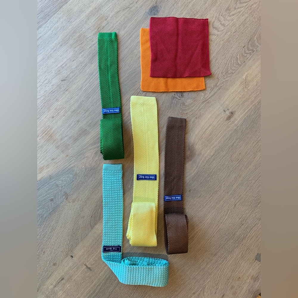 The Tie Bar assorted ties and pocket squares